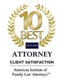 10 Best Attorney 2014-2019 Client Satisfaction American Institute of Family Law Attorneys